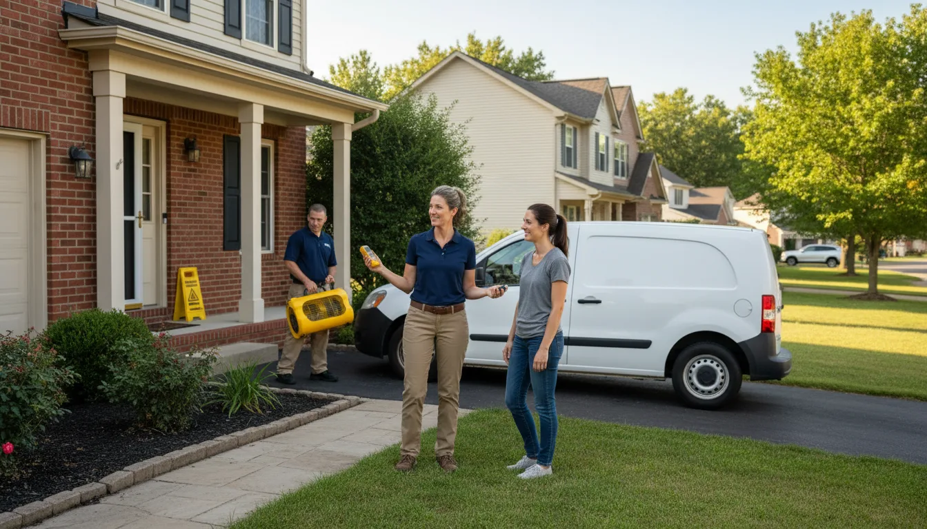 Residential water damage restoration in Marble, PA